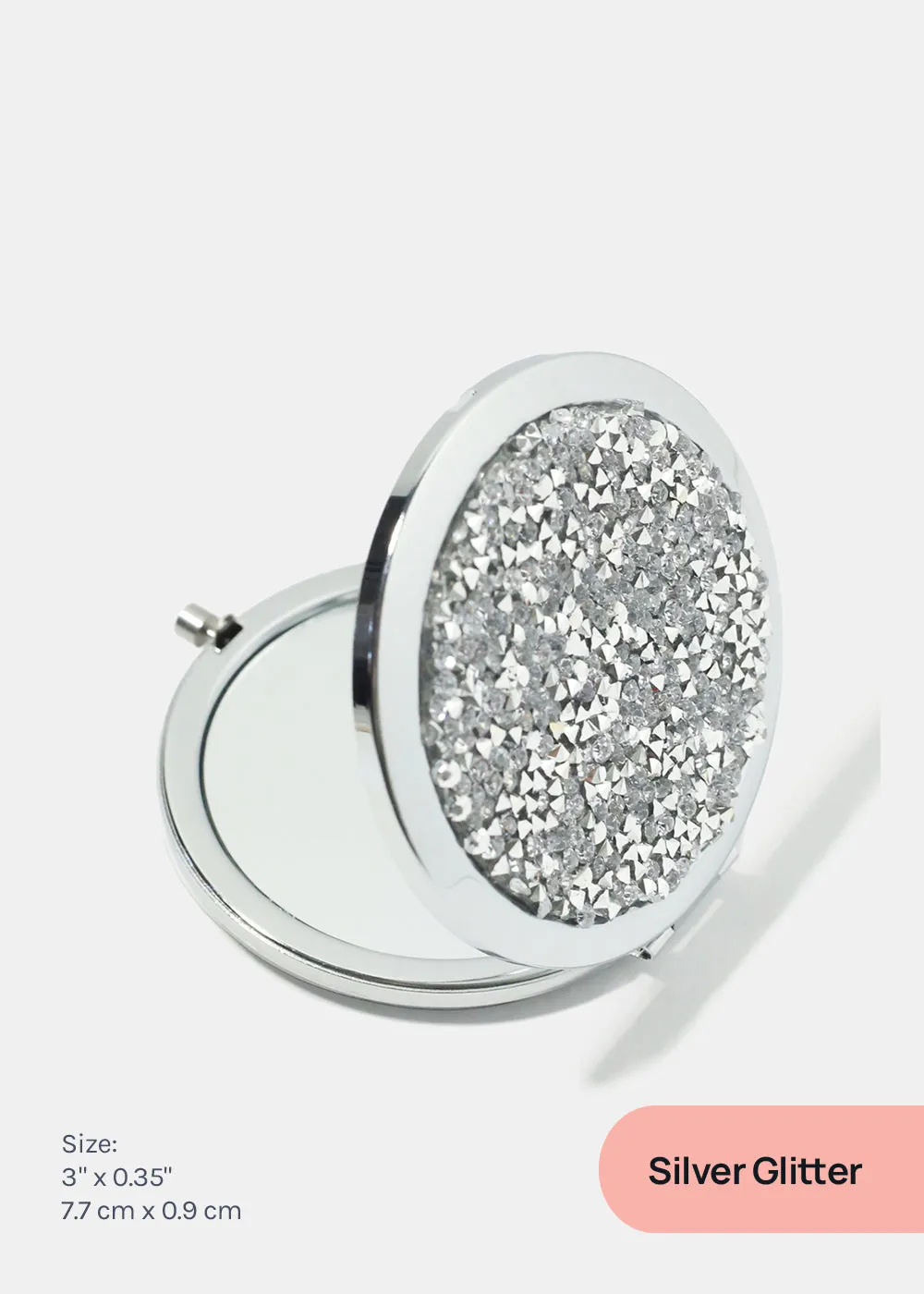 AOA A  Magnifying Double-Sided Compact Mirror - Glitter