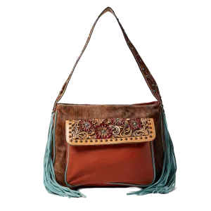 Ariat Ladies Lorelei Calf Hair On Tooled Tan Tote A770005408