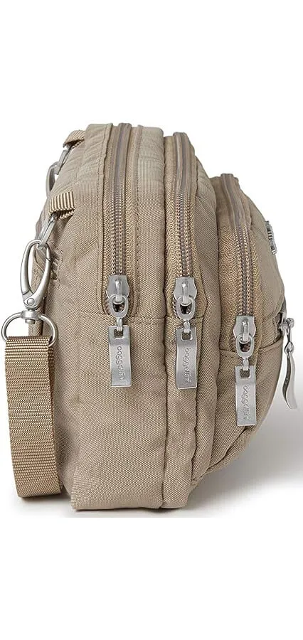 Baggallini Triple Zip bag, beige