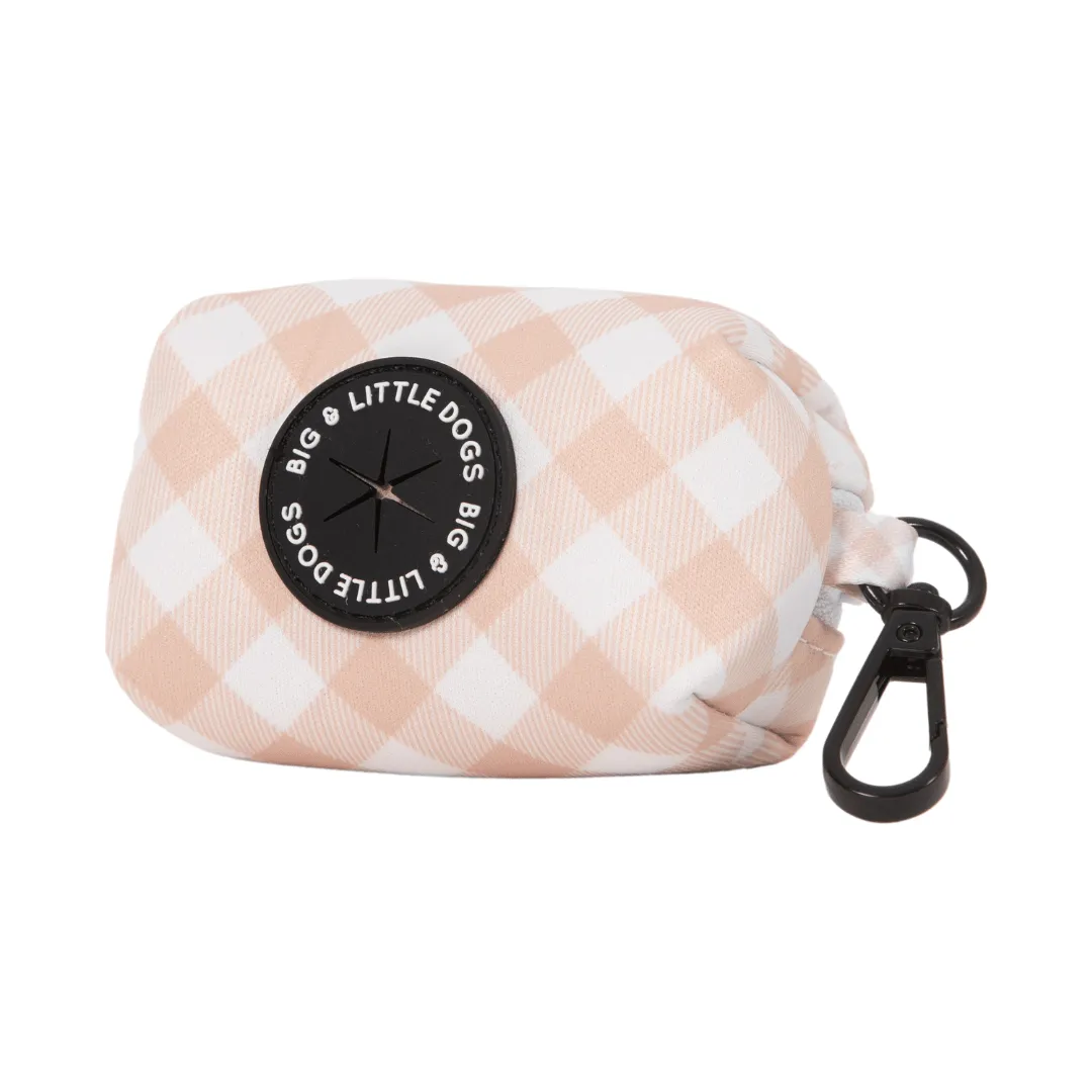 Big & Little Dogs Latte Gingham Dog Poop Bag Holder