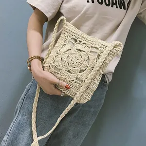 Bohemian Hollow Out Crochet Straw Shoulder Bag