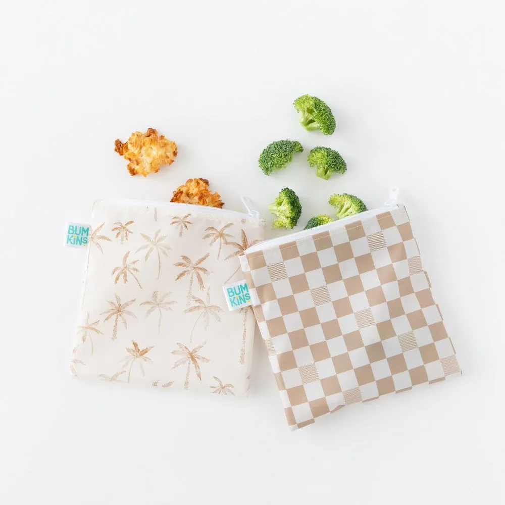 Bumkins Snack Bag 2pk Large - Palm Check