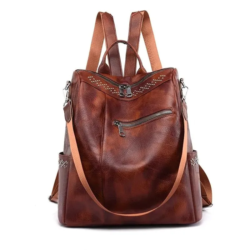 Carina™ | Vintage Leather Backpack