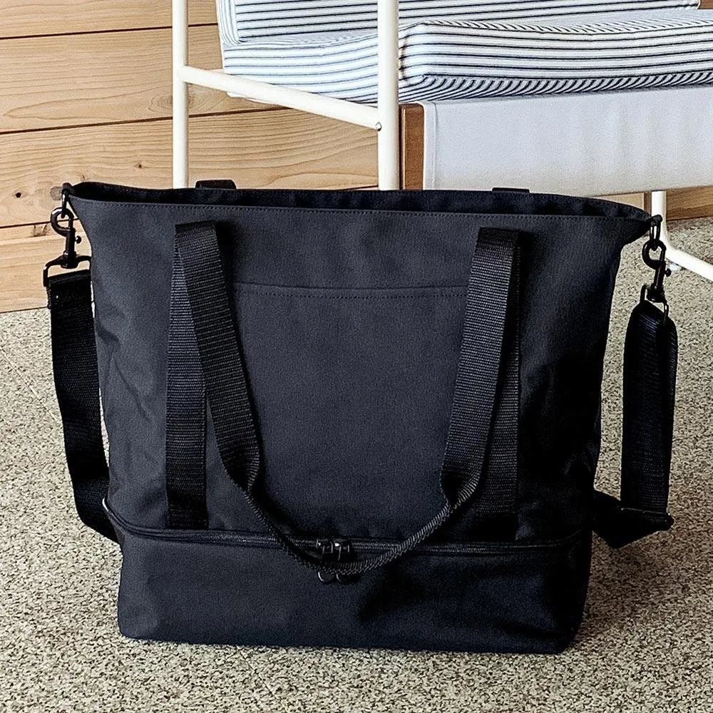 Catalina Deluxe Tote - 600D Recycled Poly - Onyx