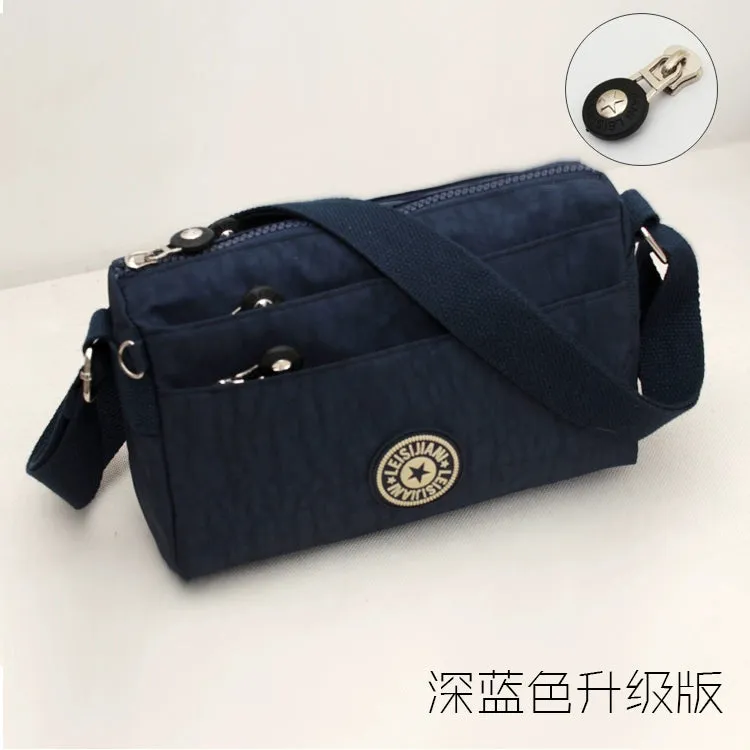 Cloth Bag Multi-Layer Backpack Crossbody Nylon Canvas Bag Middle-Aged Mother Bag Small Bag Elderly Grandma Oxford Cloth Women's Bag