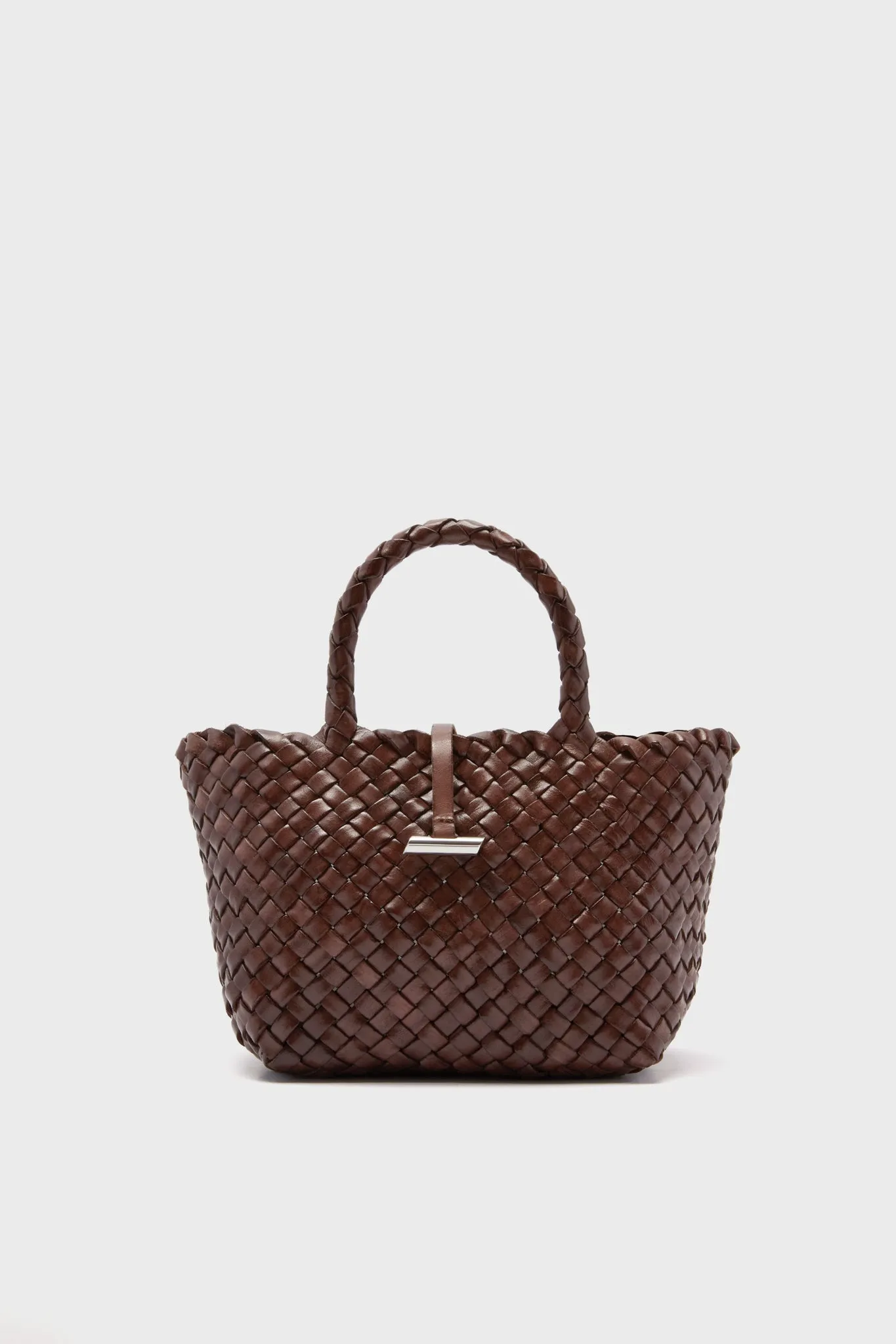 Dark Brown Leather Mini Basket