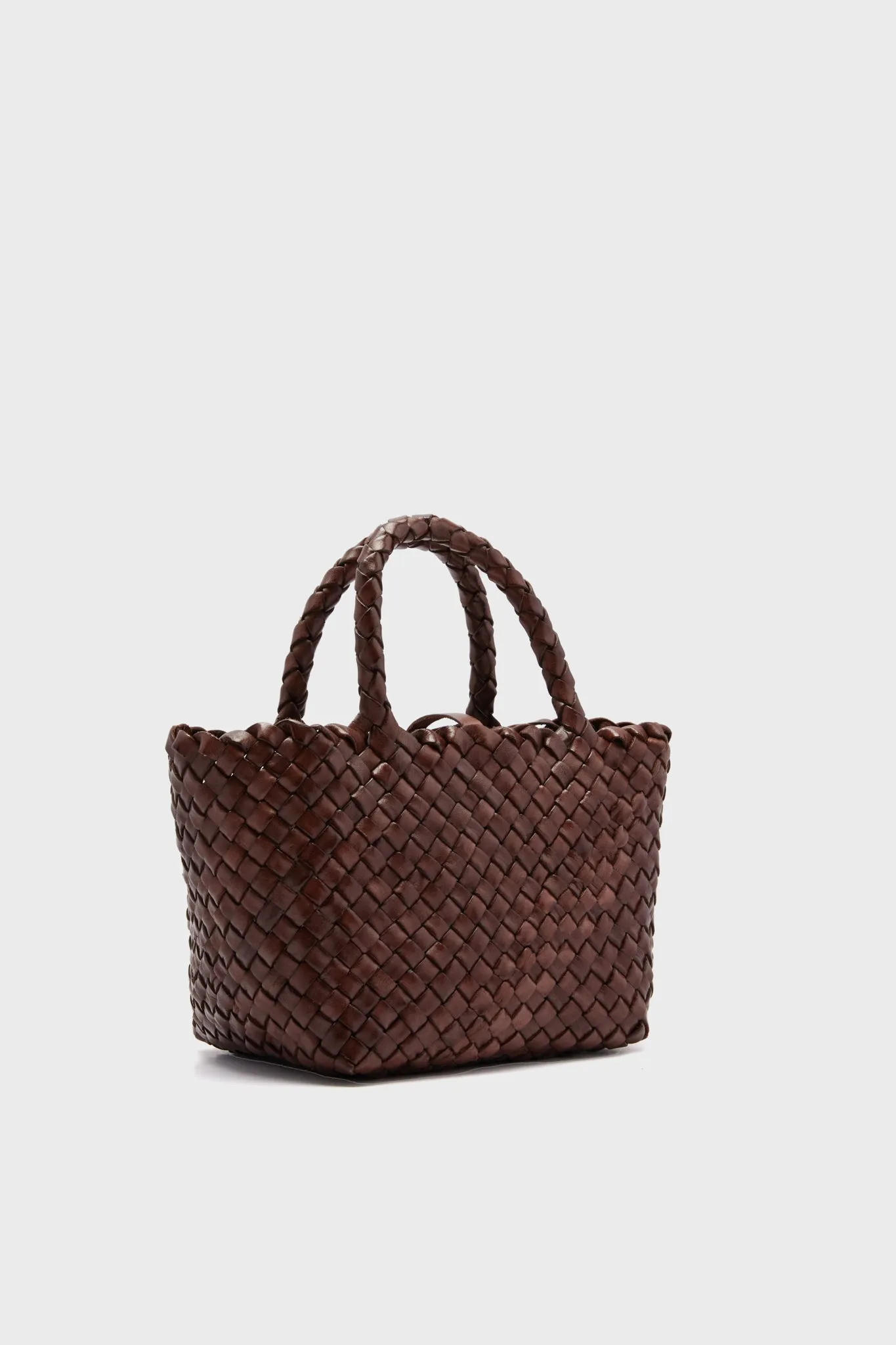 Dark Brown Leather Mini Basket