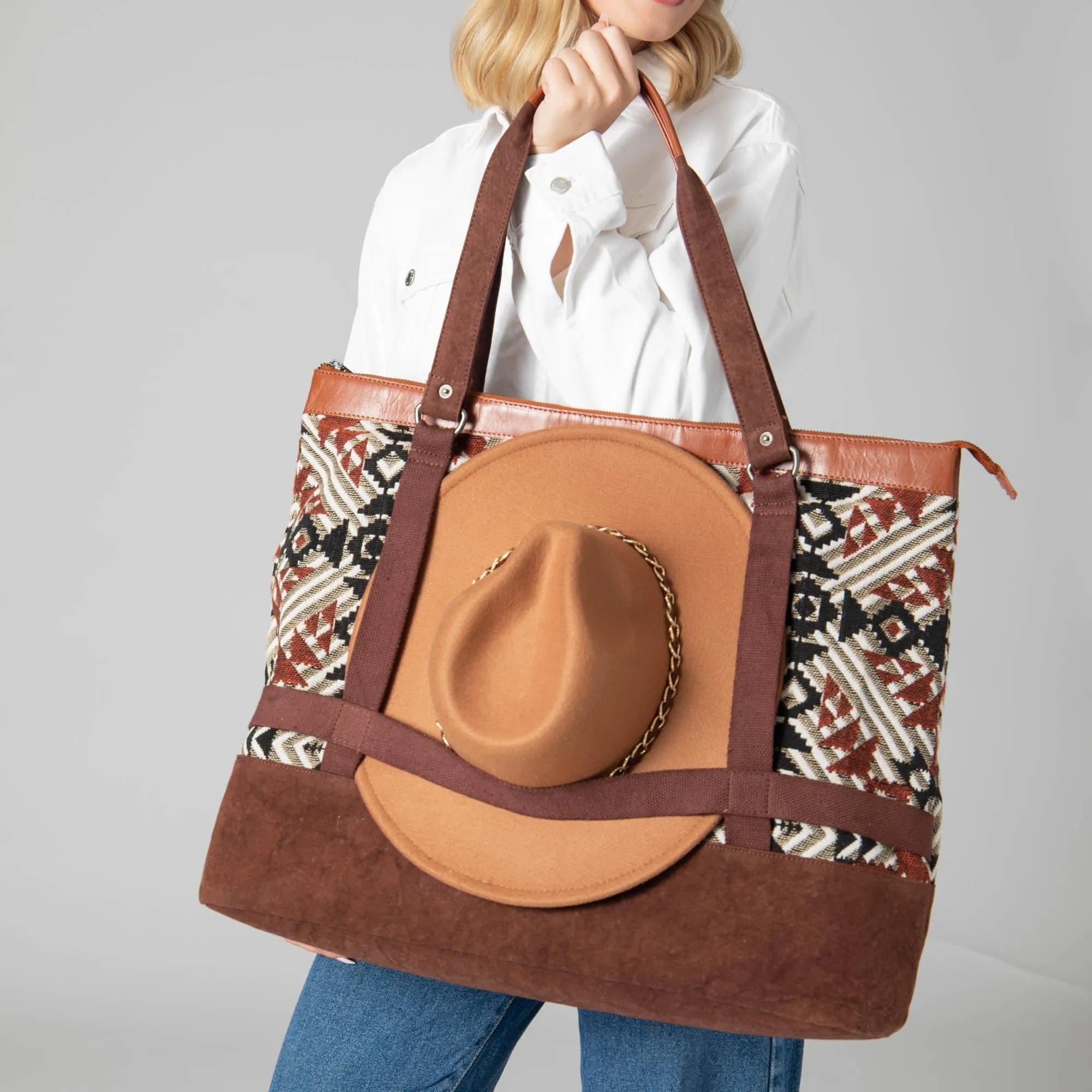 Emma Tote with Hat Holder