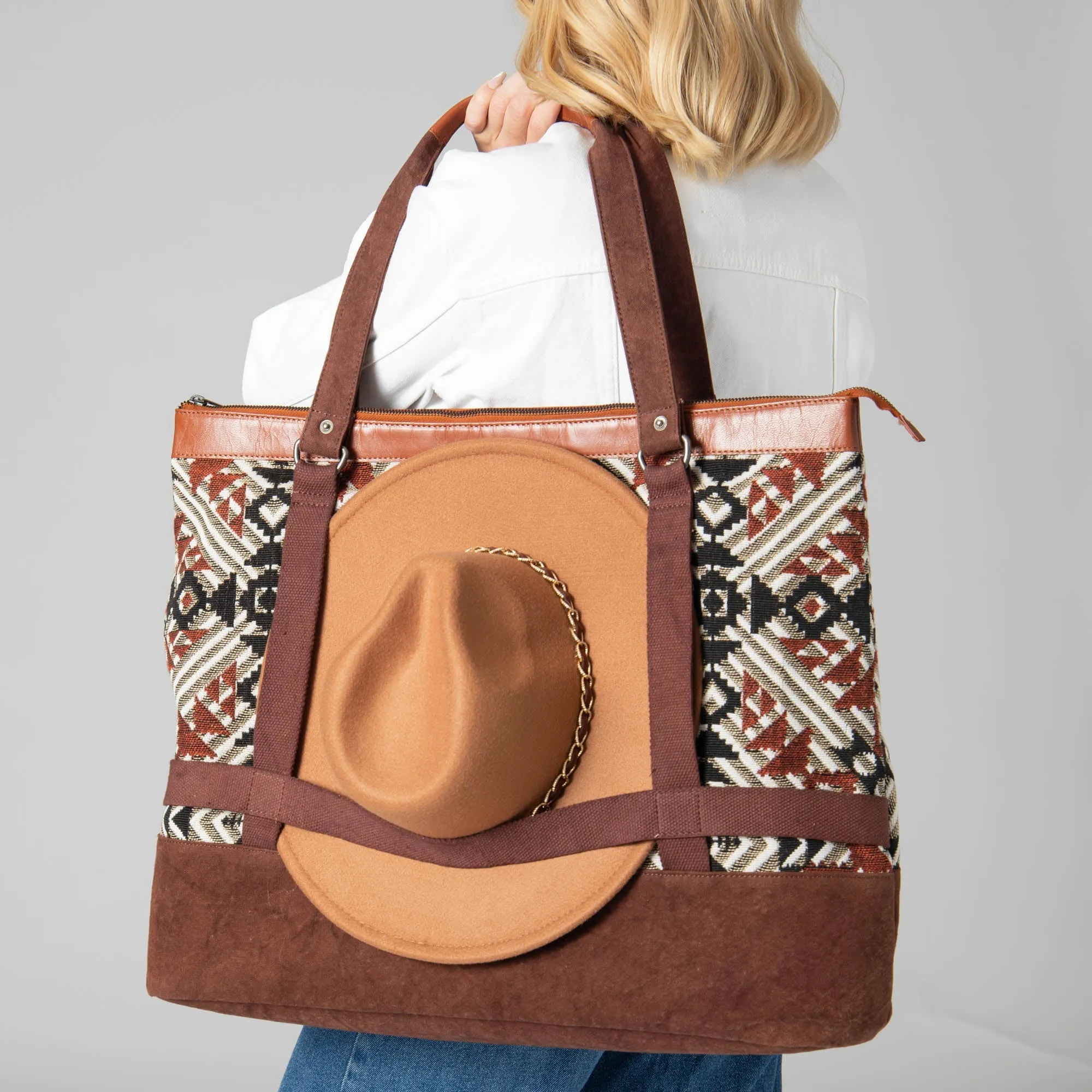 Emma Tote with Hat Holder