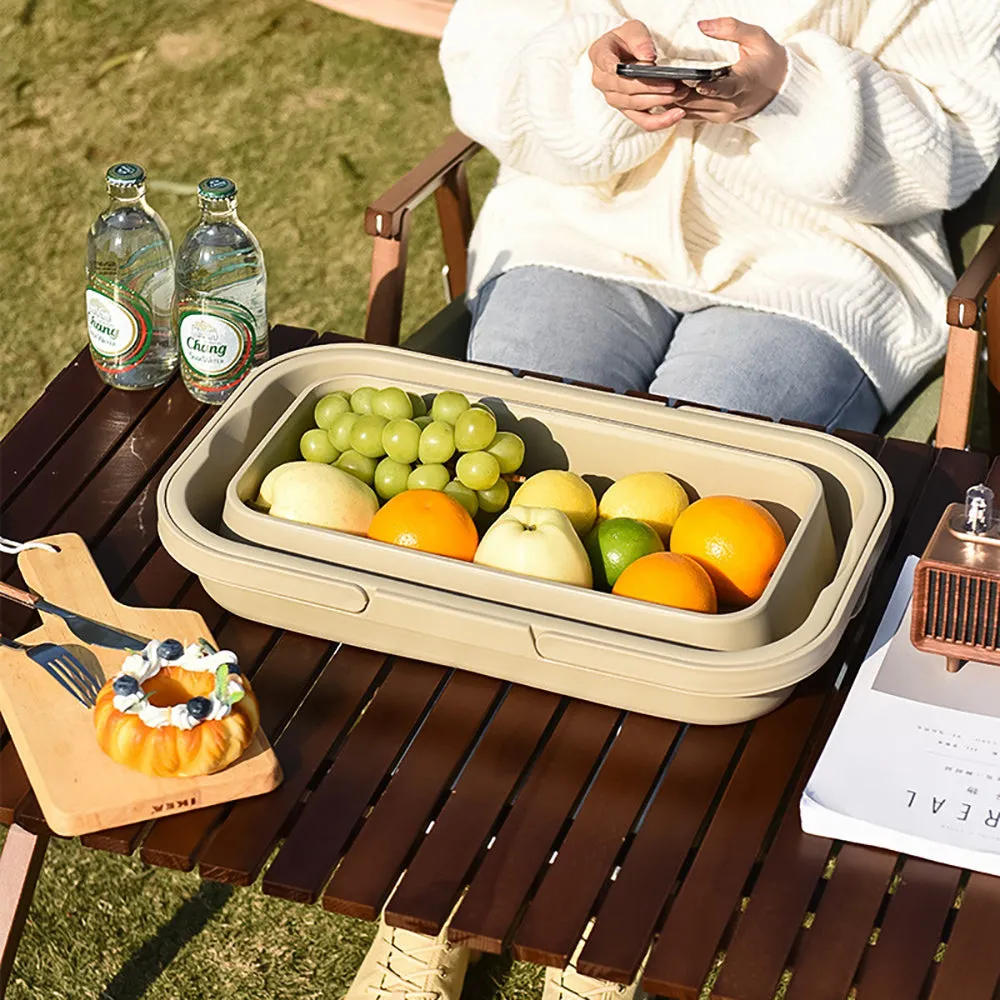 Foldable 3-in-1 Picnic Basket with Table and Storage