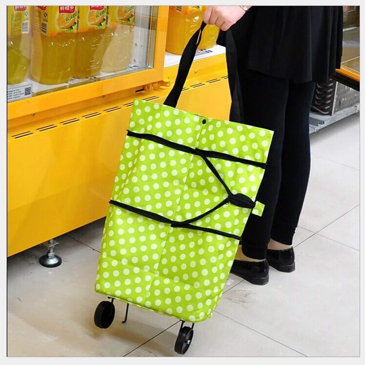 Foldable Shopping Trolley Bag with Wheels