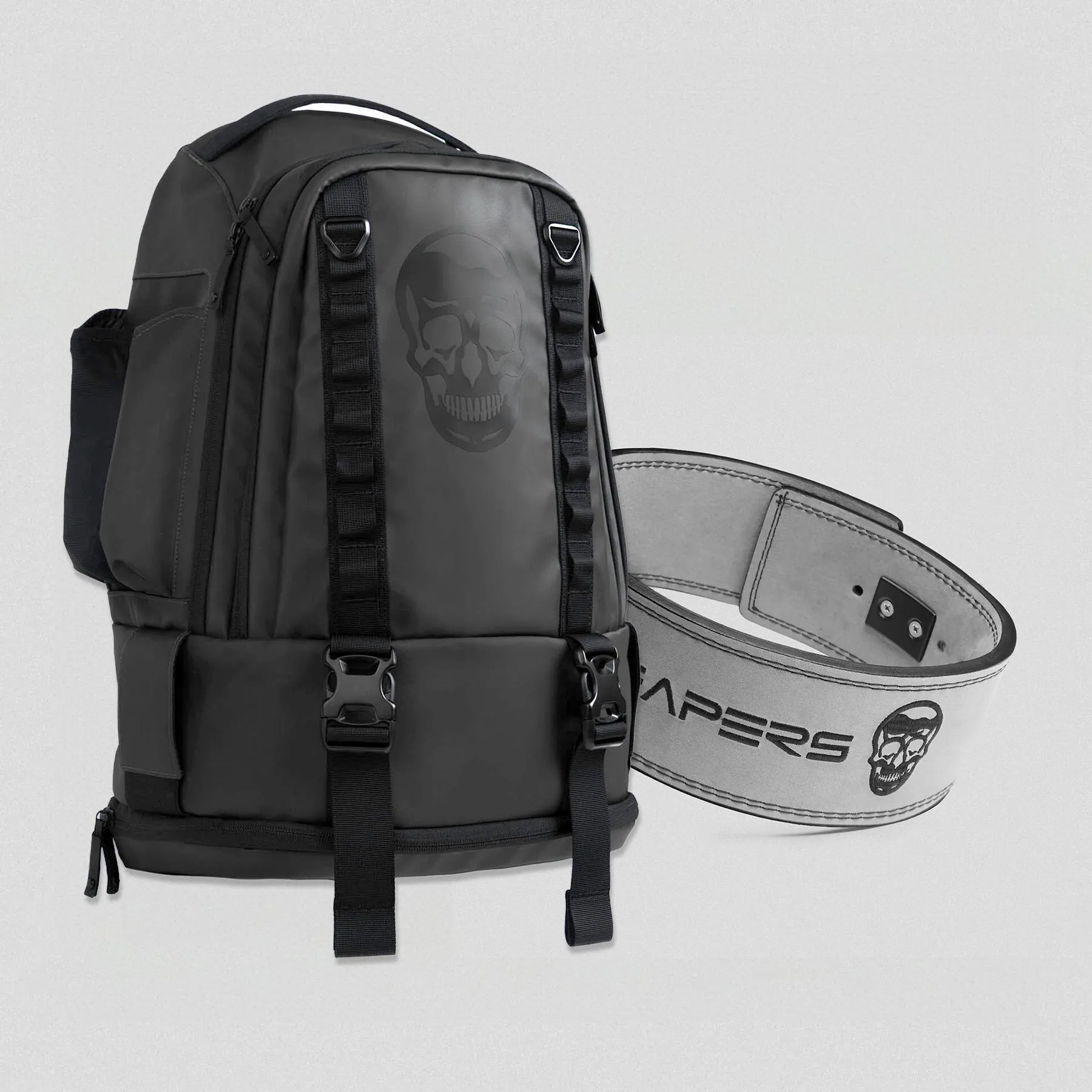 Gravestone Backpack & 10mm Lever Belt Combo - Gunmetal/Gray