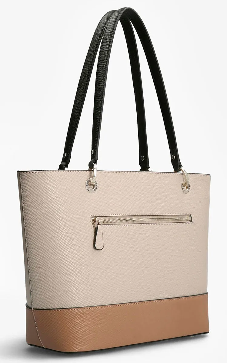 Guess Noelle Tote In Cream Natural For Women