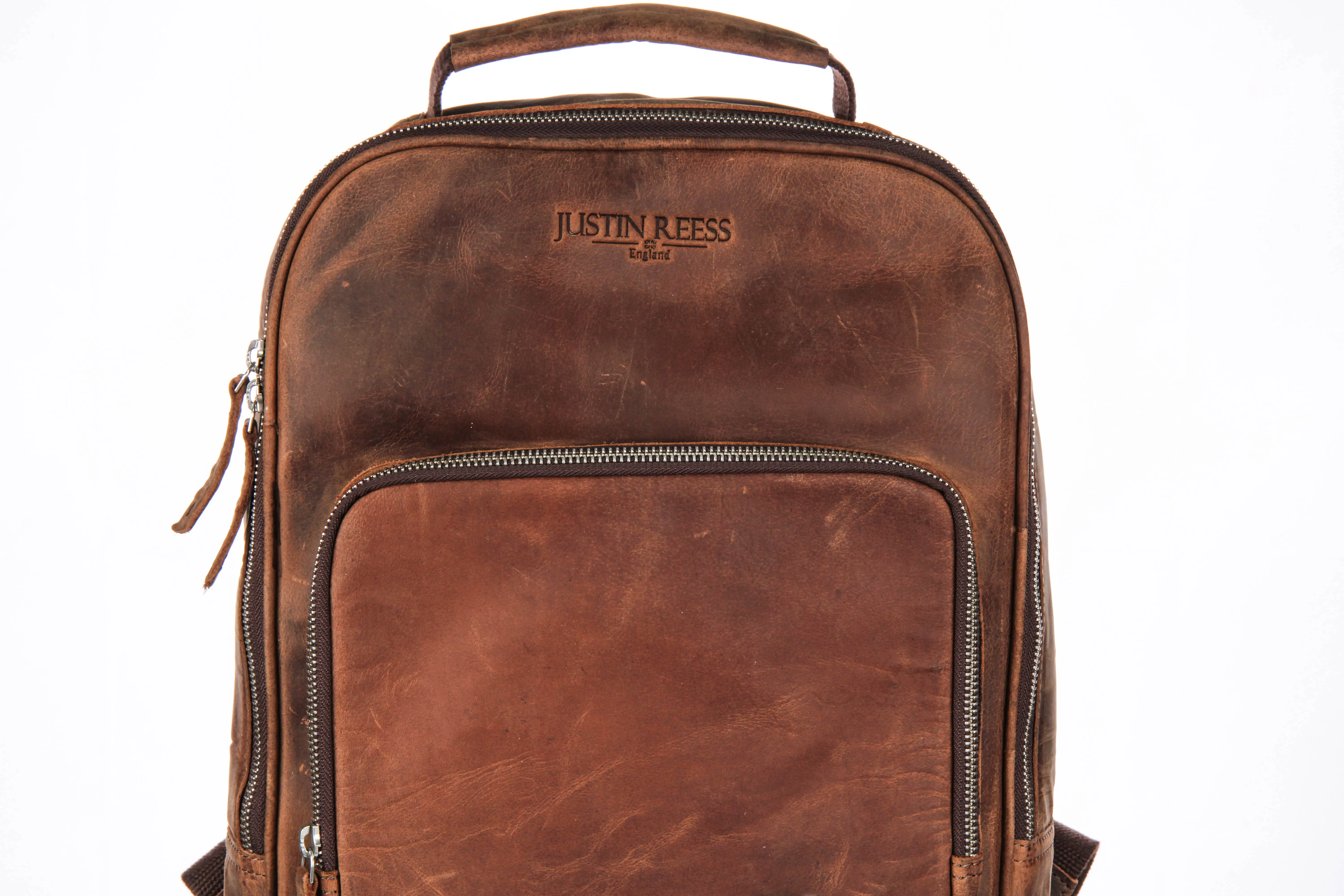 Justinreess England Heritage Rover In Cognac Backpack