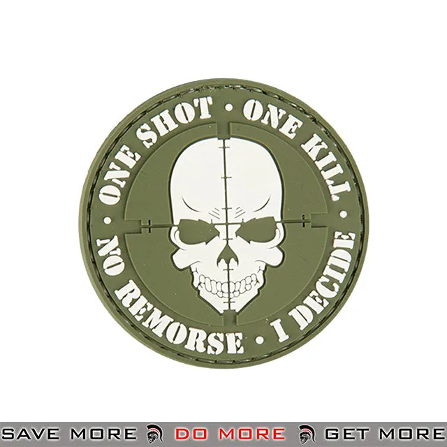 Lancer Tactical Velcro Morale Patch AC-130E - PVC One Shot One Kill, Green