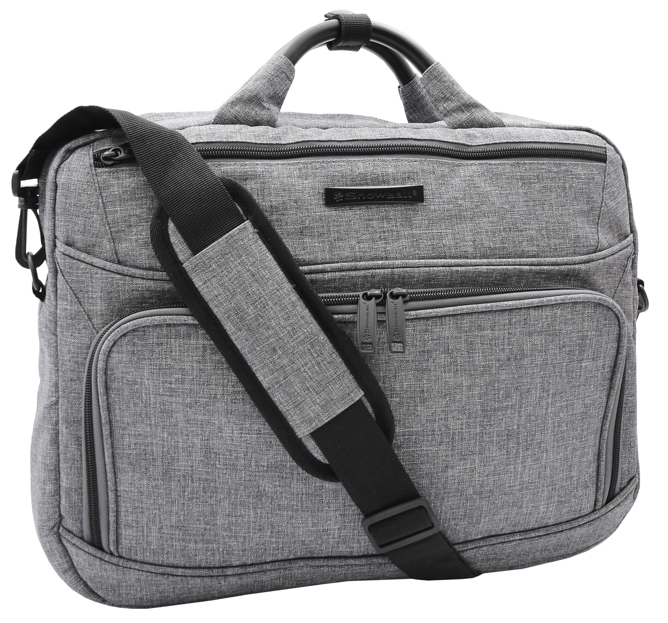 Laptop Bag Casual Briefcase Satchel Soft Polyester Jean Grey