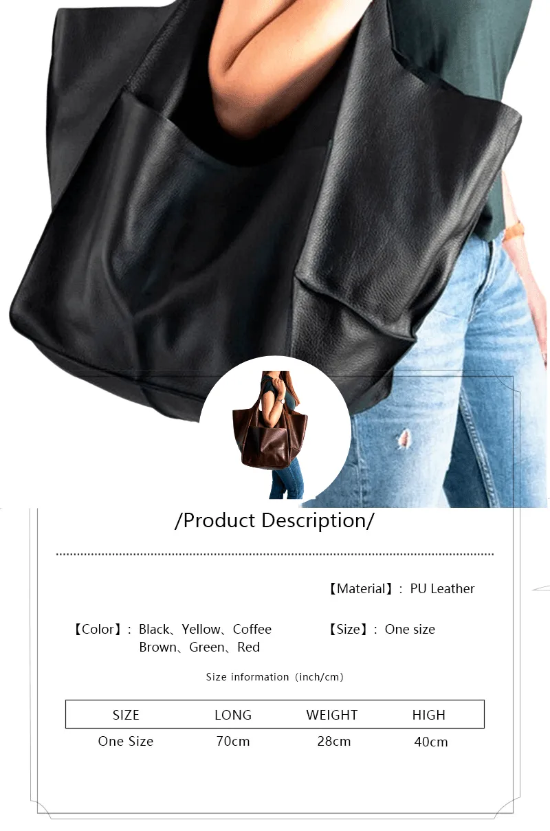 Large Leather Tote Bag