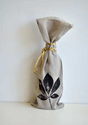 Linen Creeper Wine Bag