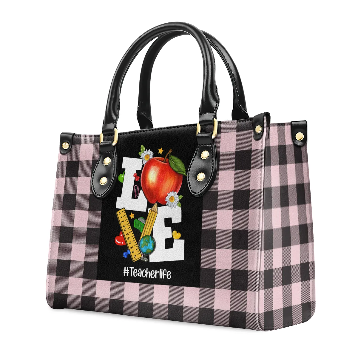 Love Pink Plaid Teacher Gift LHBTC03