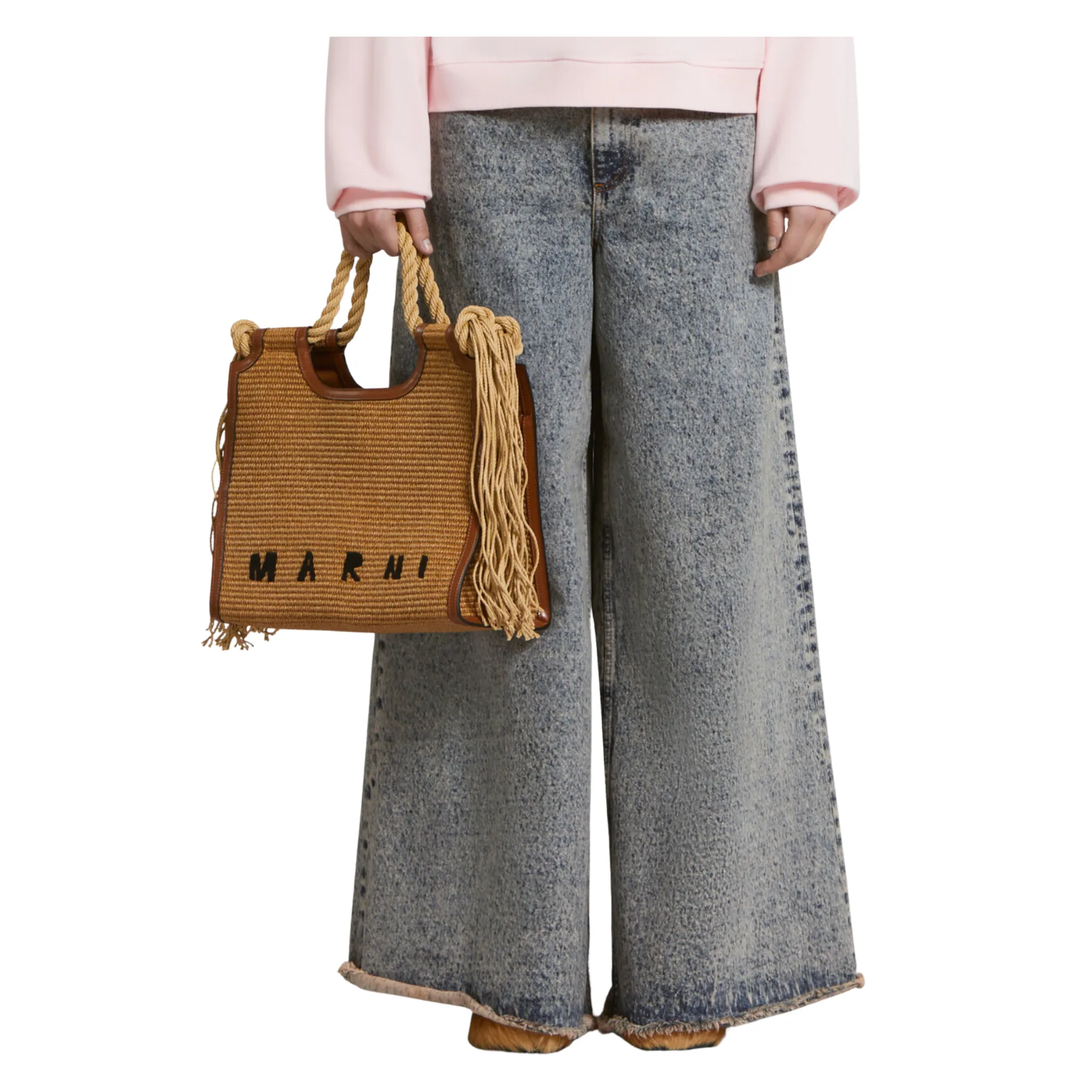 Marcel Raffia Fringe Tote