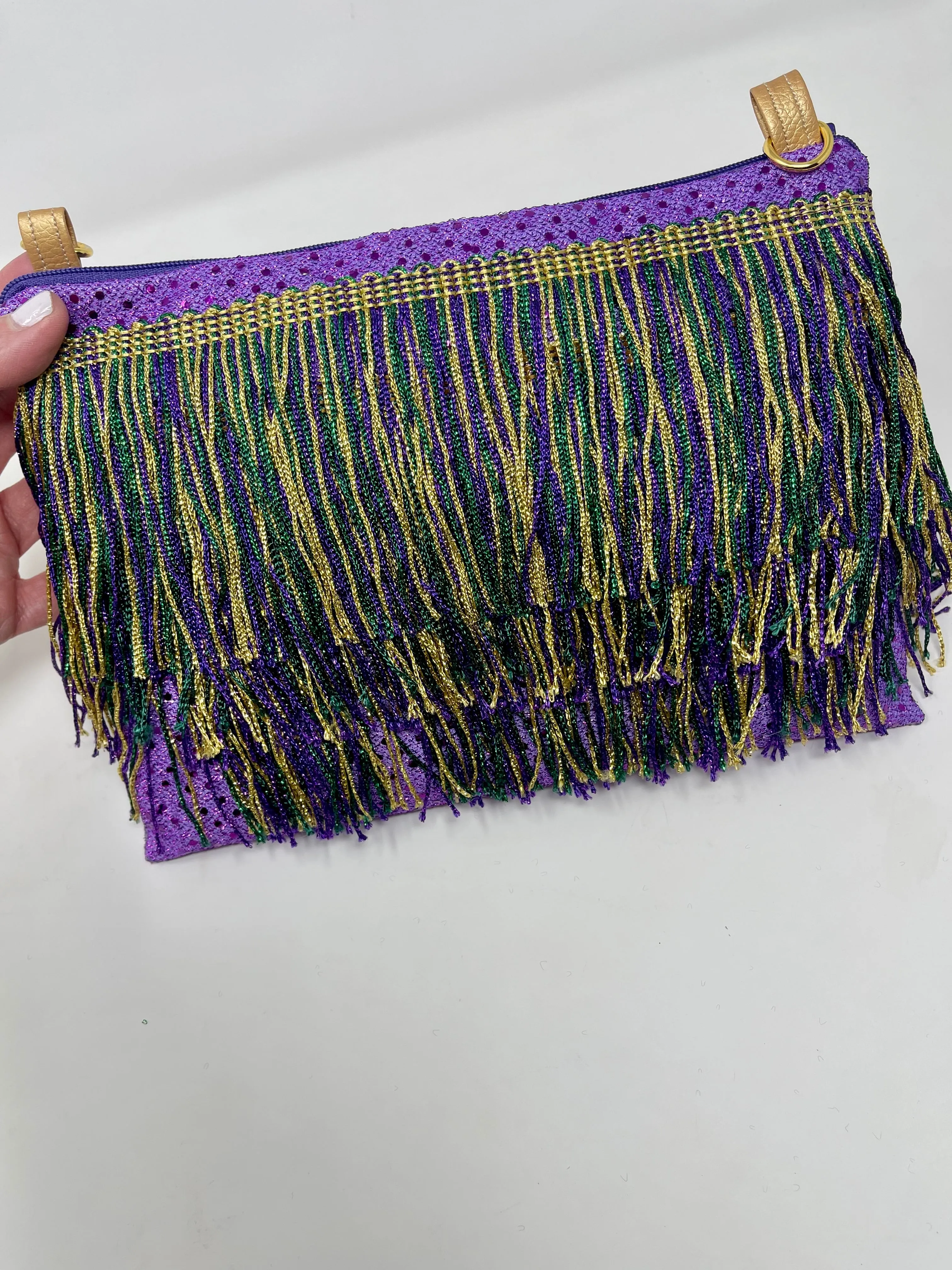 Mardi Gras Fringe Bag PURPLE body base