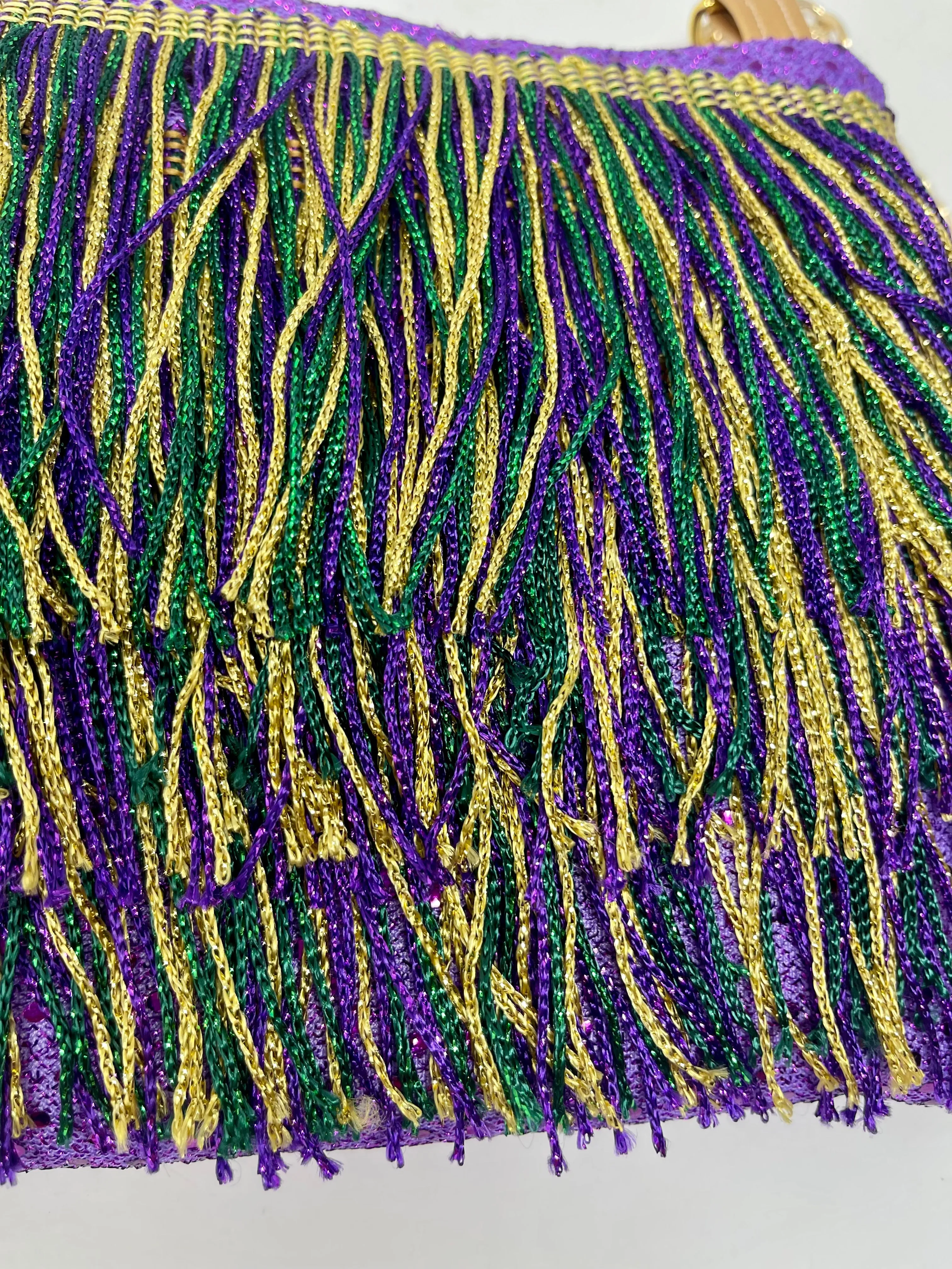 Mardi Gras Fringe Bag PURPLE body base