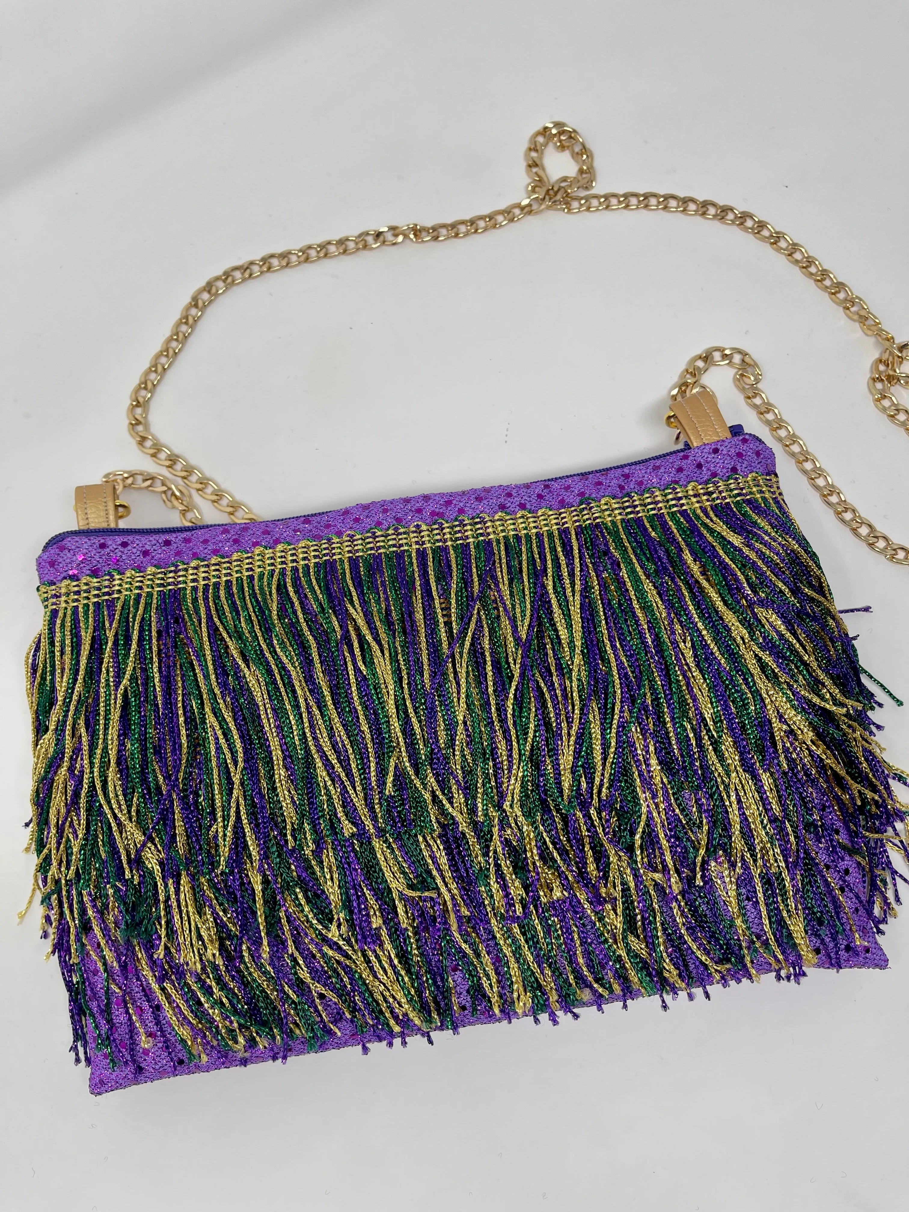 Mardi Gras Fringe Bag PURPLE body base