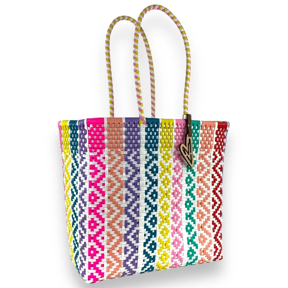 Maria Victoria | Bombon Tote | Upcycled, Handwoven, Multicolor Tote