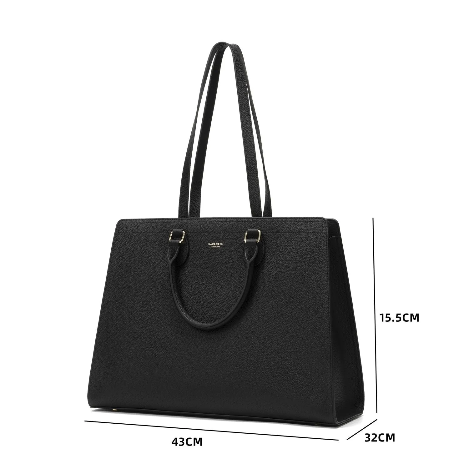 Mary Genuine Leather Handbag (Black)