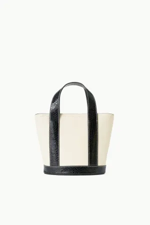 MINI ALLORA TOTE | CREAM BLACK