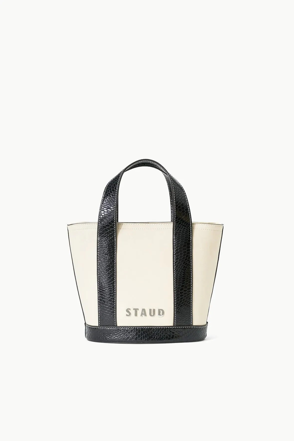 MINI ALLORA TOTE | CREAM BLACK