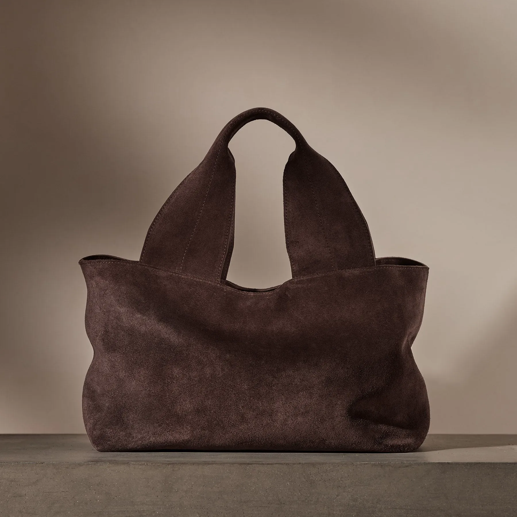 Montecito Suede Bag - Cafe