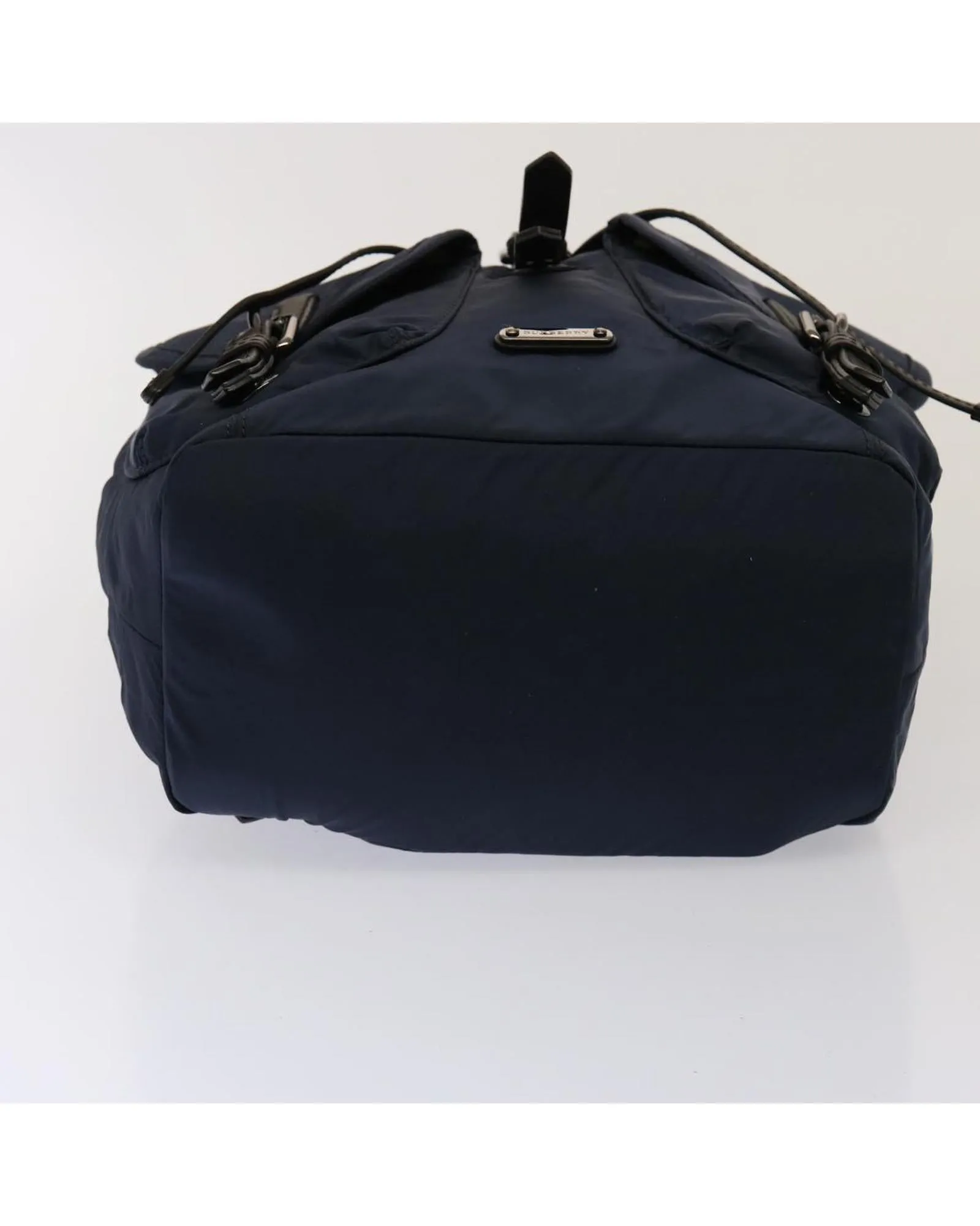 Navy Nylon Backpack with Accessory