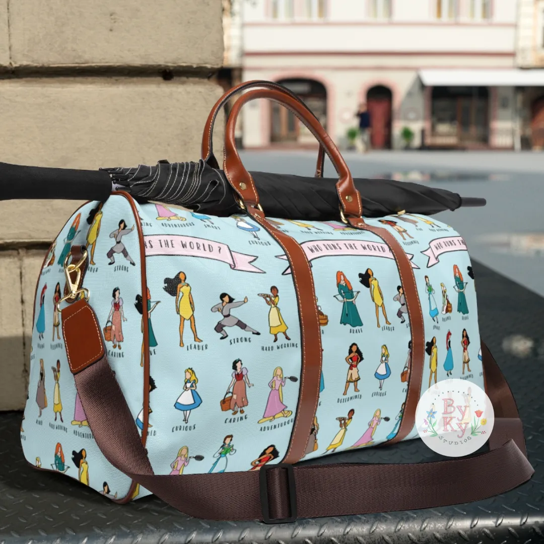 PREORDER: Who Runs the World Princess Waterproof Duffle Bag