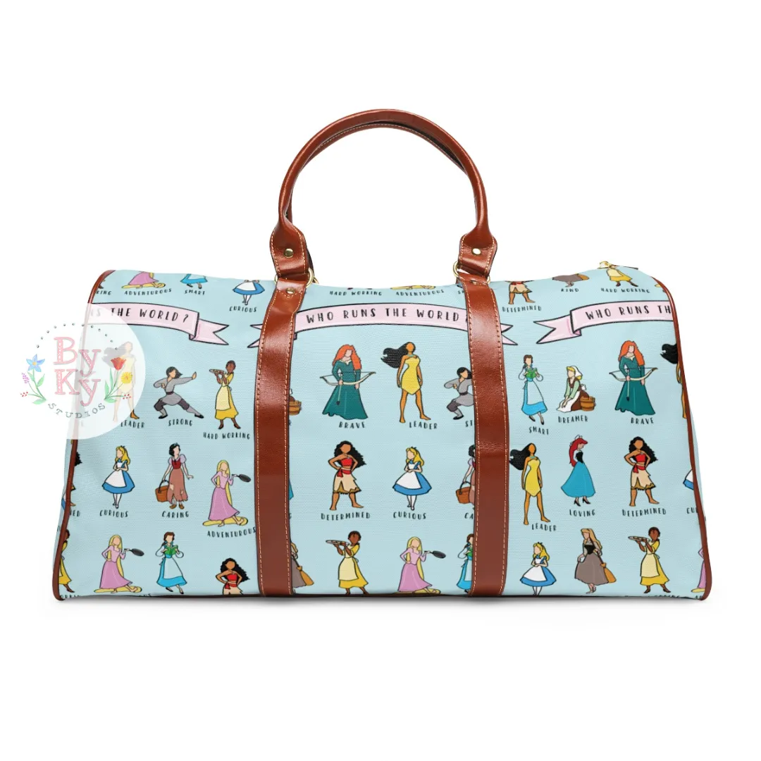 PREORDER: Who Runs the World Princess Waterproof Duffle Bag