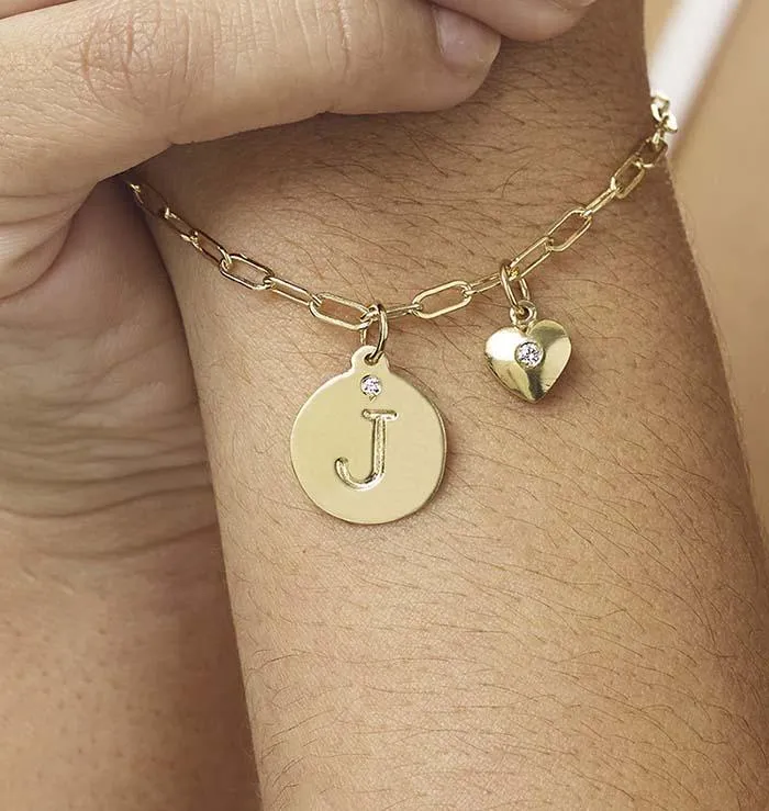 "X" Alphabet Charm With Diamond