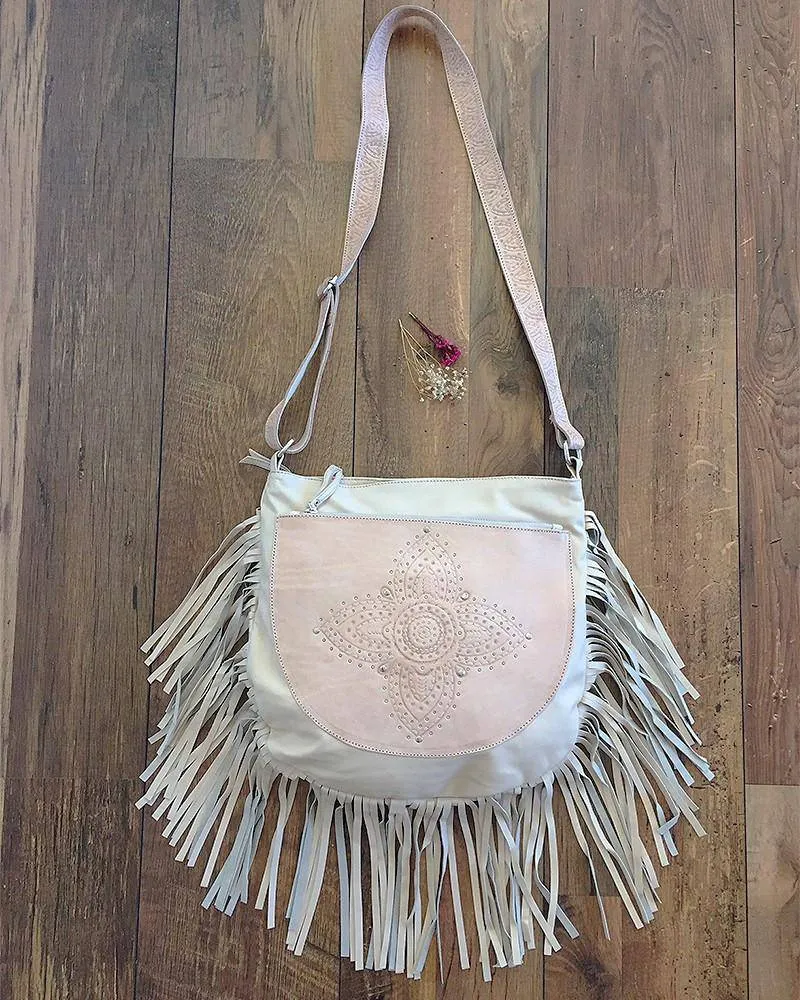 SIENNA BOHO BAG CREAM