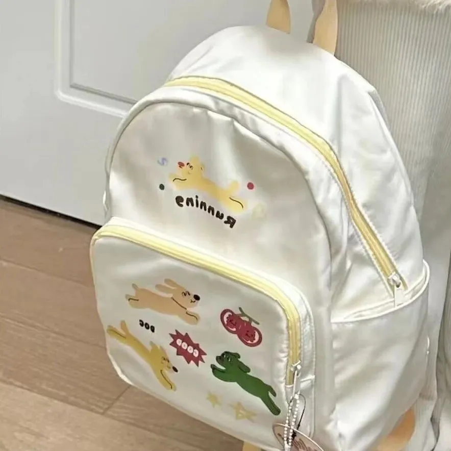 Sohiwoo Cute Cartoon Large Capacity School Bag Kawaii Puppy Backpack Student Commuting Bag Storage Bag Women Bags Back To School