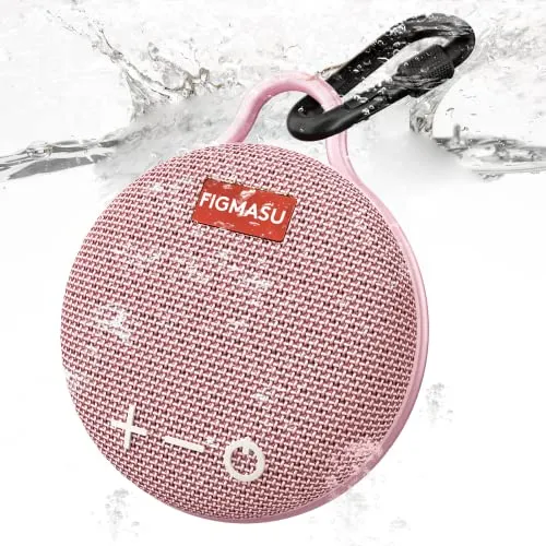 Speakers Bluetooth Wireless, Portable Speaker IPX7 Waterproof with 24H Playtime, 360° Surround Sound, Stereo Bass (Pink)