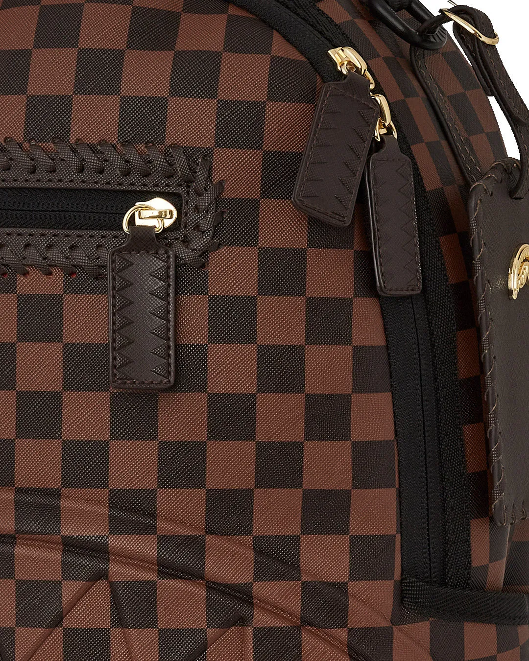 Sprayground From Paris With Love In Brown Black Backpack