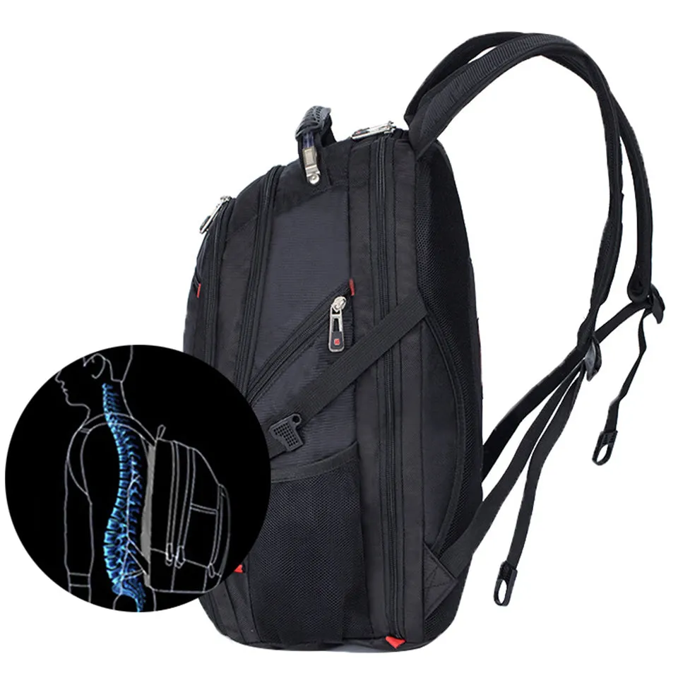 Swiss Men's Back Pack 15.6/17 Inch Computer Notebook School Journey Bags Suitable For Men And Women