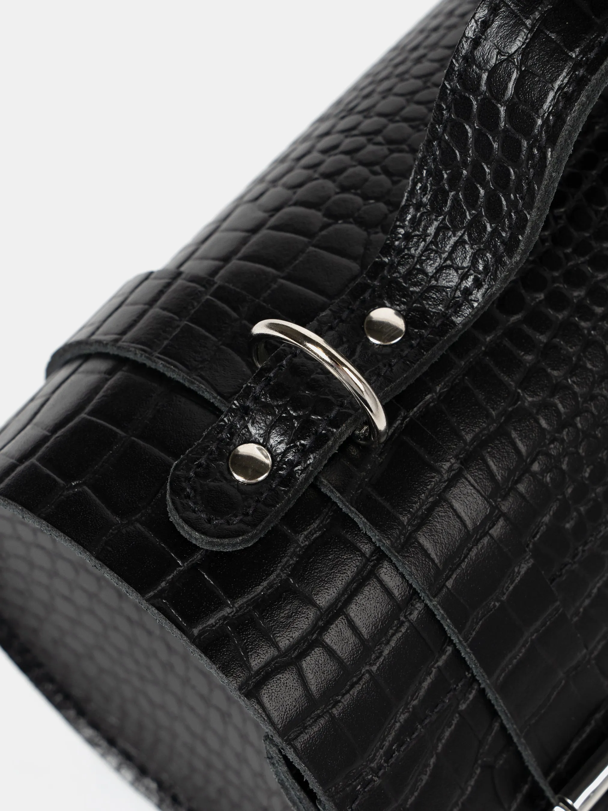 The Mini Bowls Bag - Black Croc