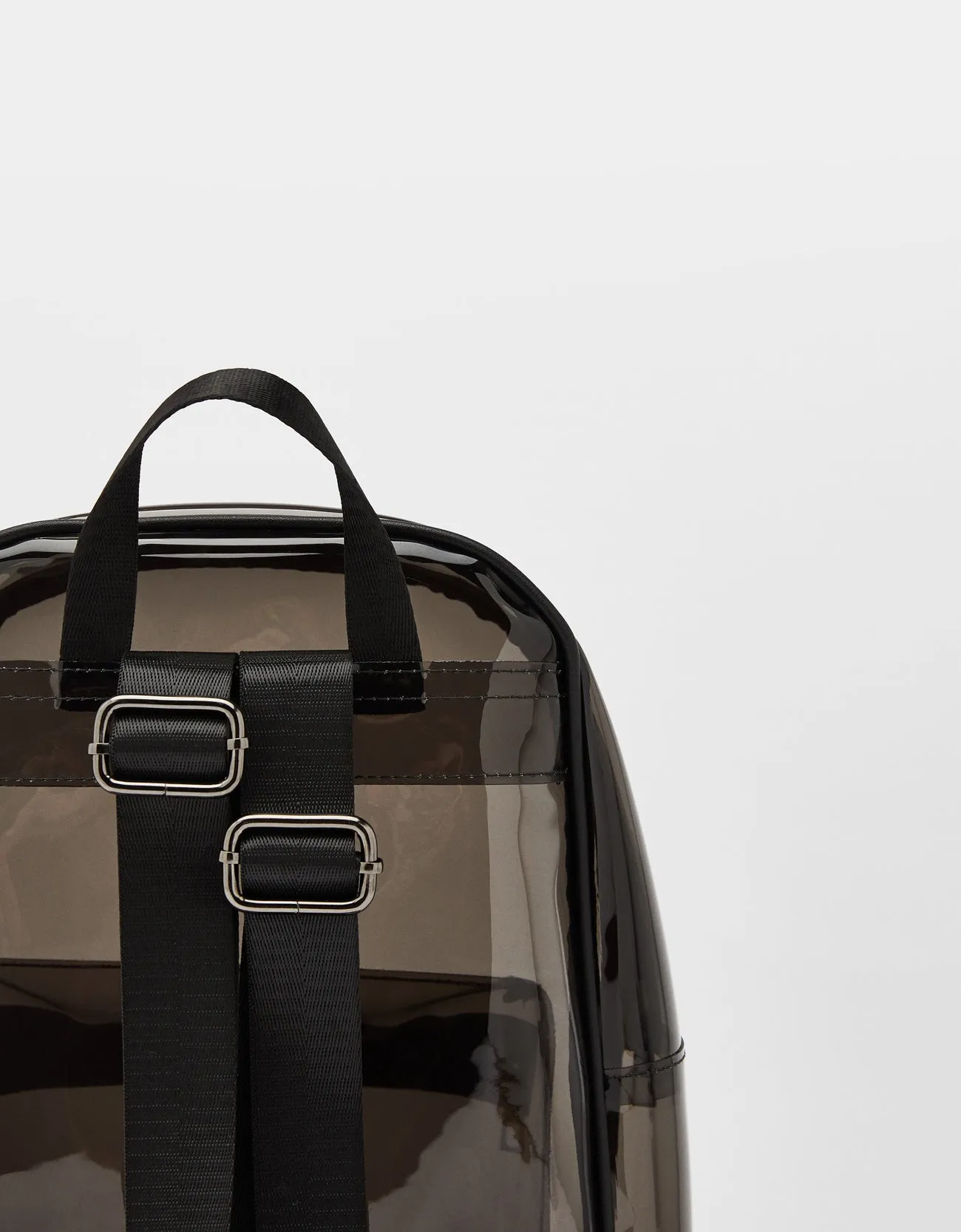 Transparent vinyl backpack