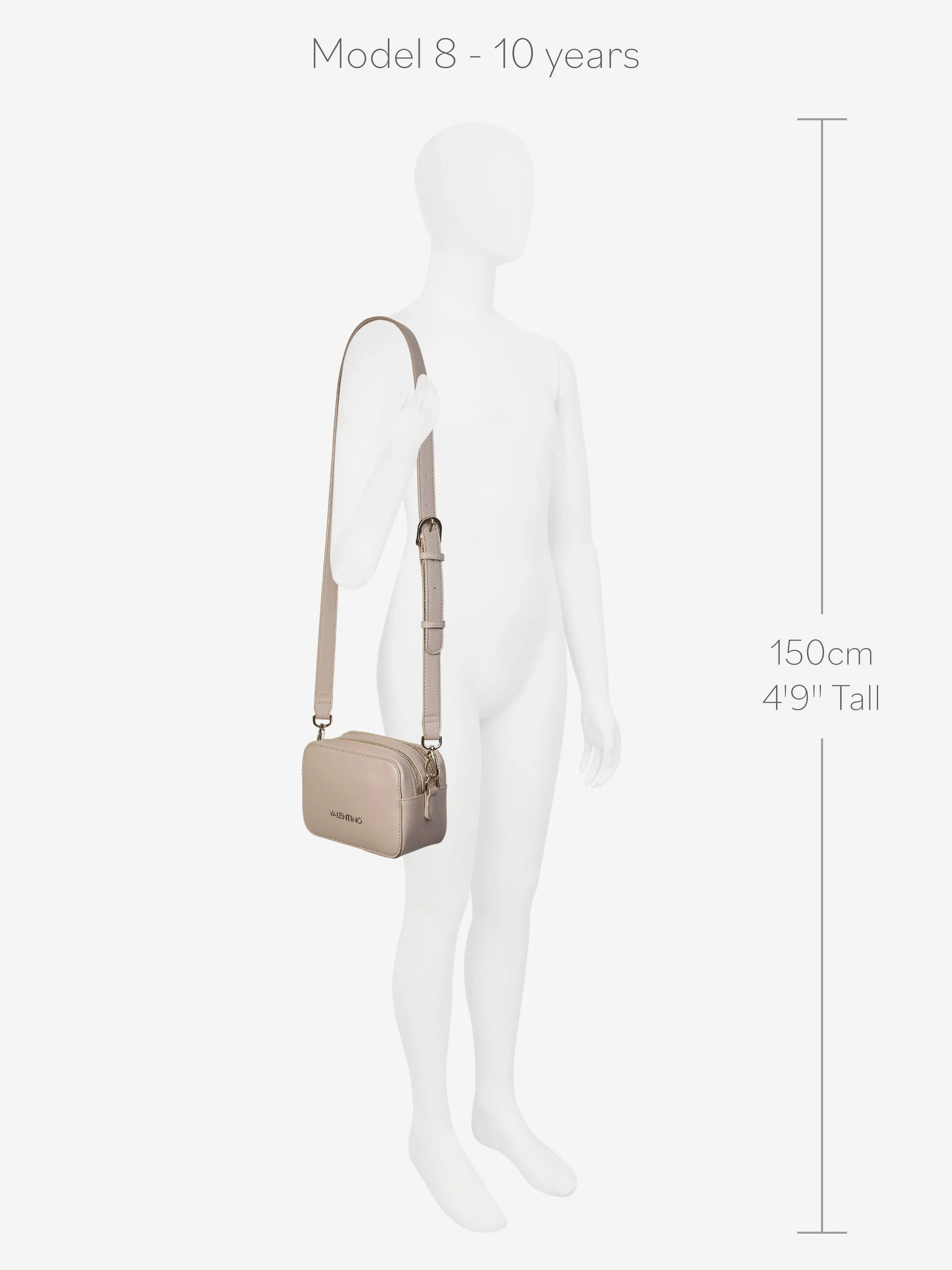 Valentino Girls Zero Re Crossbody Bag in Beige (18cm)