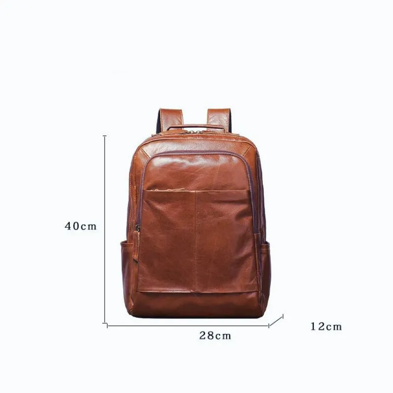 Vintage Genuine Leather Men's Backpack