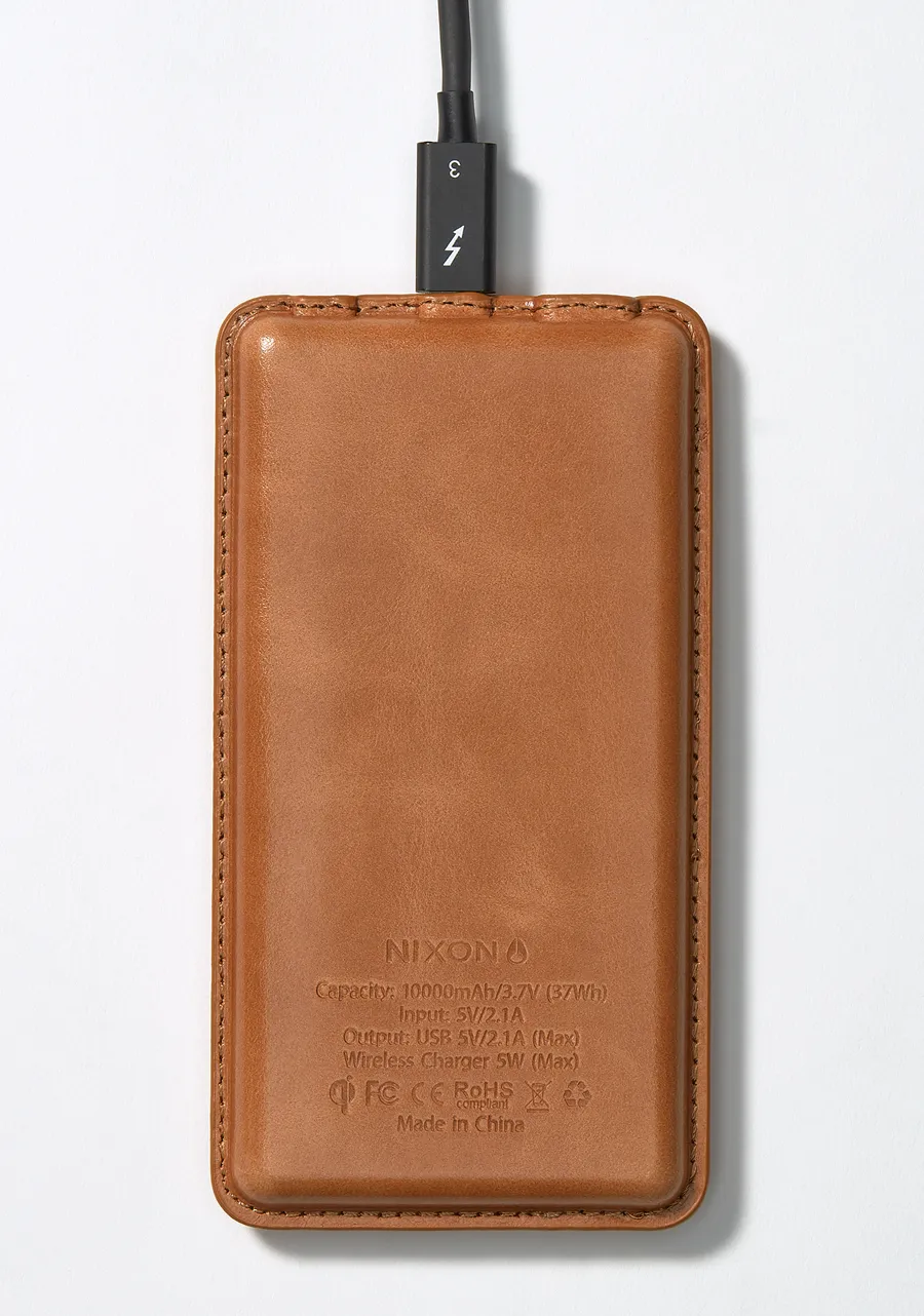 Wireless Charging Powerbank - Brown