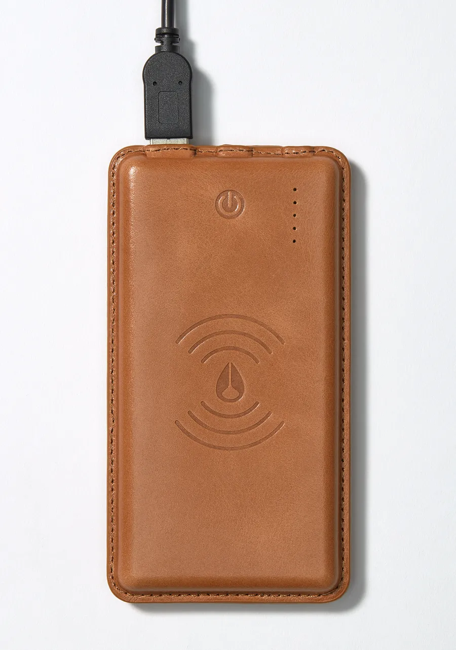 Wireless Charging Powerbank - Brown