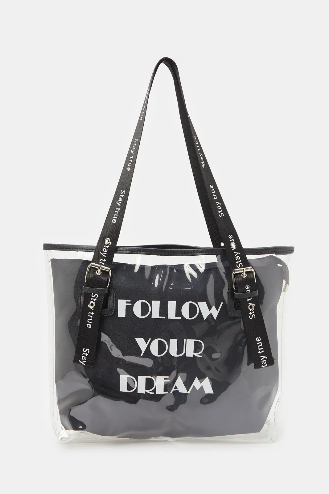 Women Black Printed Shopper